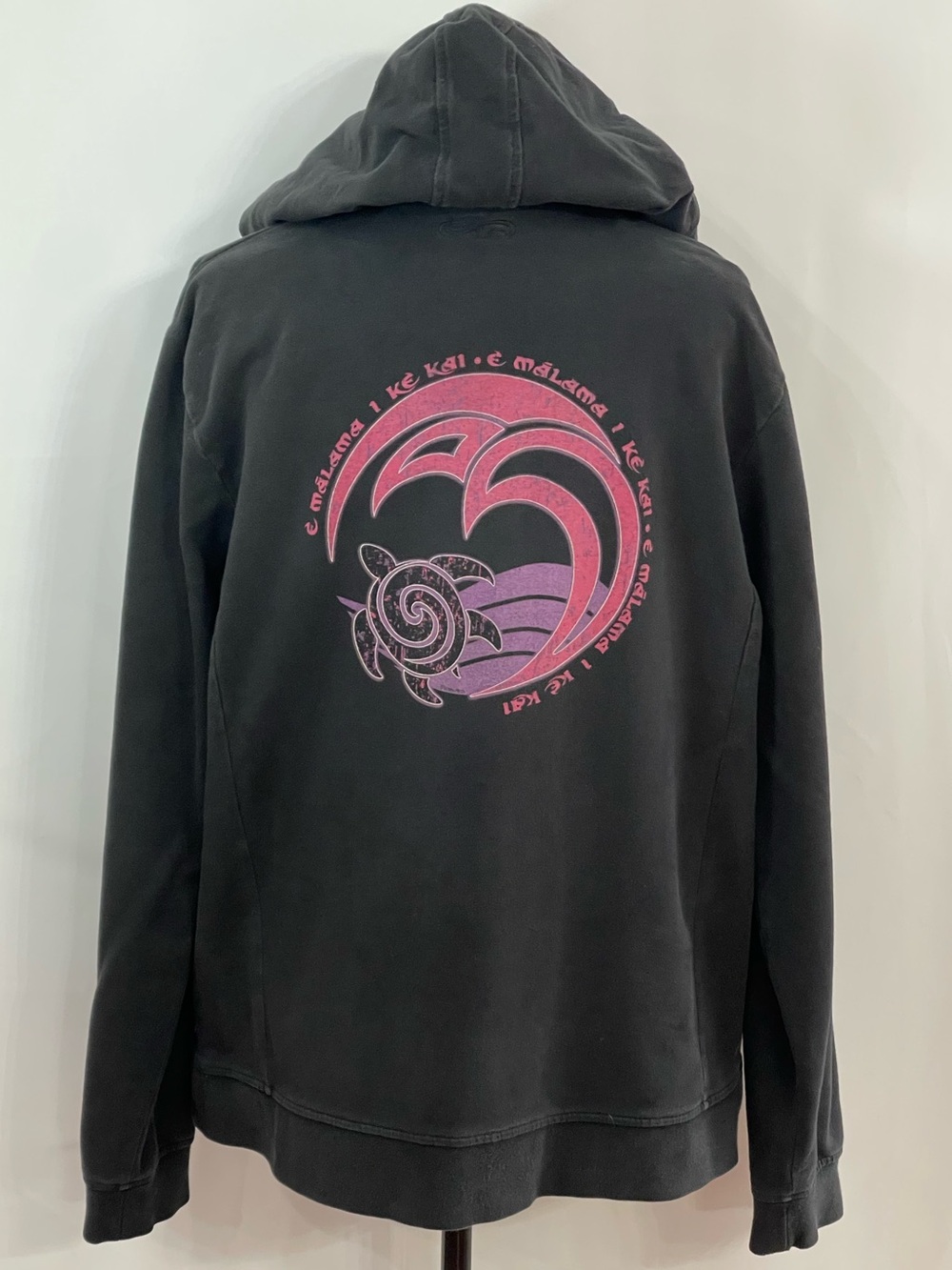 Vintage Crazy Shirts Original Hawaiian Sea Turtle  Black Hoodie Women’s Size XL